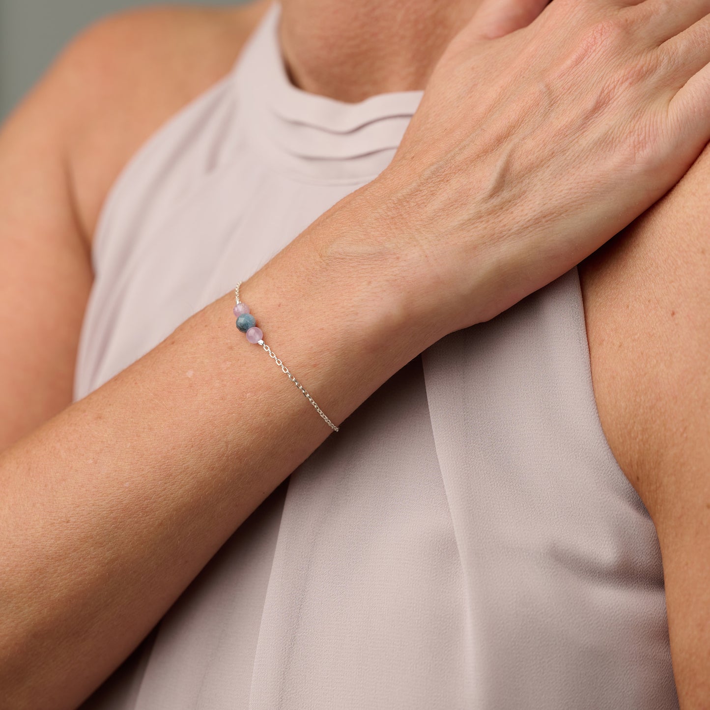 Aqua Amethyst Bracelet