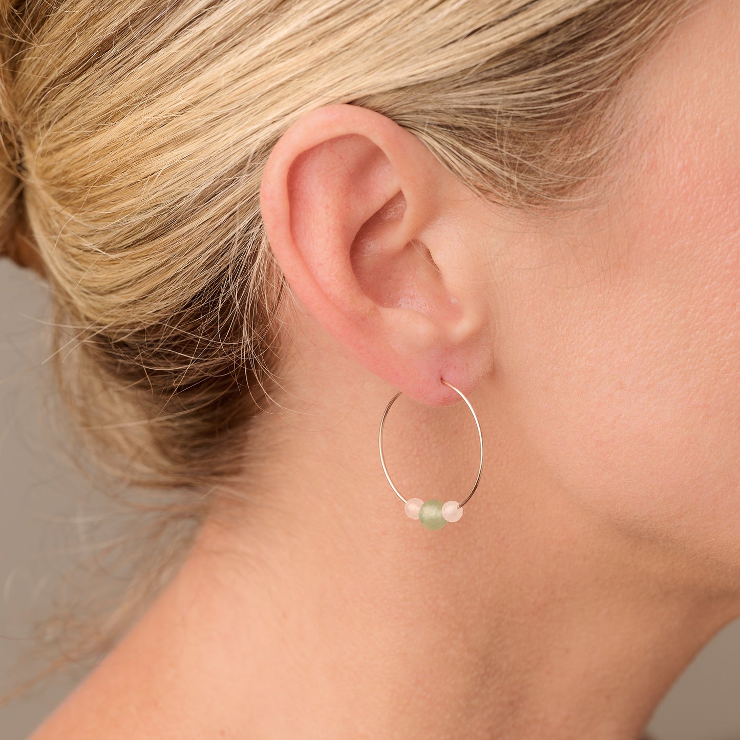 Aventurine Hoops